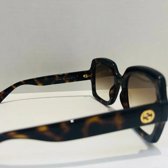 Authentic GUCCI Brown Tortoise Oversized Sunglasses - New with Packaging - Picture 5 of 7